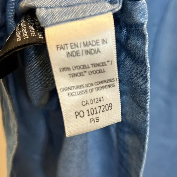 Twik Chambray Button Up Midi Skirt Blue Lyocell - Picture 5 of 5